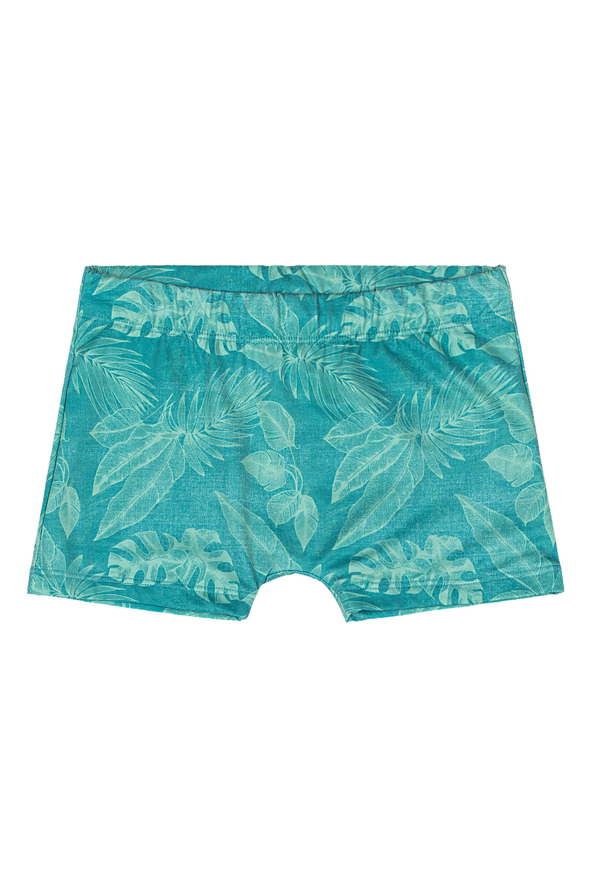 Conjunto Infantil Praia Camiseta UV e Sunga Boxer Estampada (Azul Marinho) Quimby - Imagem 23
